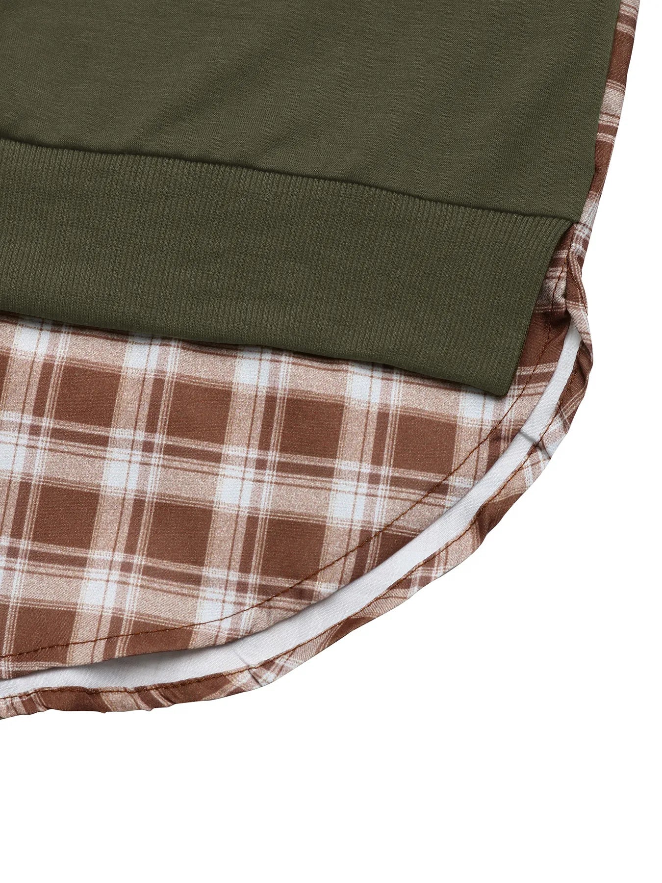 Plaid Long Sleeve Sweatshirt
