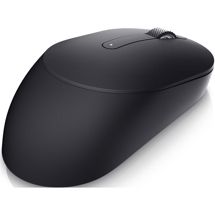 Side perspective of the Dell MS300 Wireless Mouse, highlighting its full-size ergonomic shape and professional aesthetic.