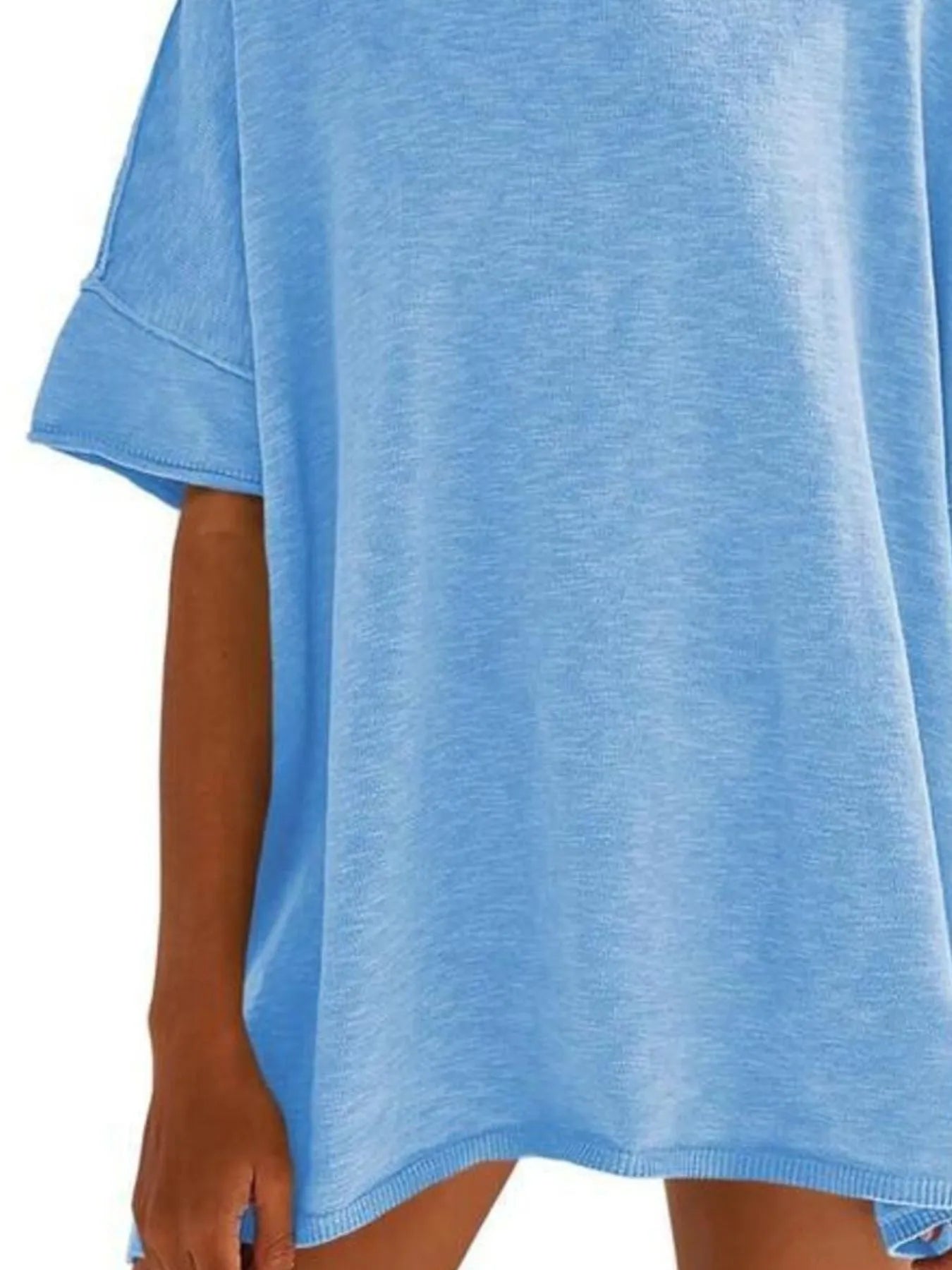 Oversized Round Neck Drop-Shoulder T-Shirt