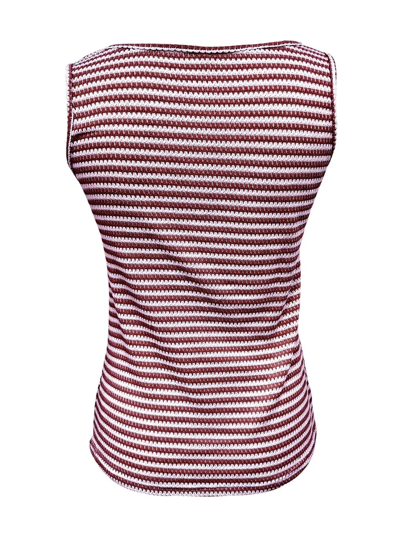 Striped Round Neck Tank Top