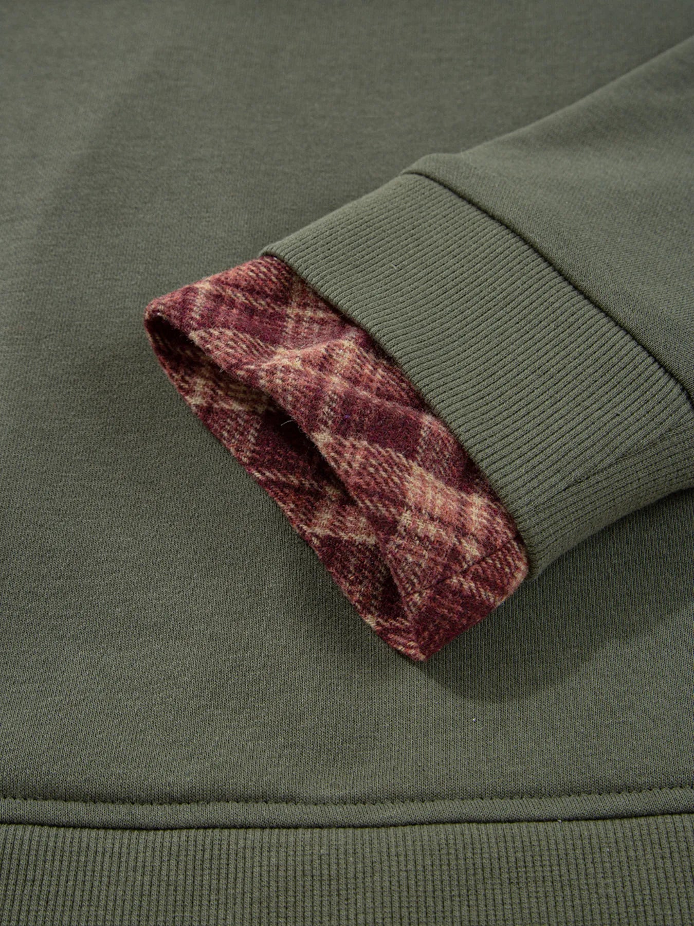 Plaid Patchwork Drop Shoulder Sweatshirt