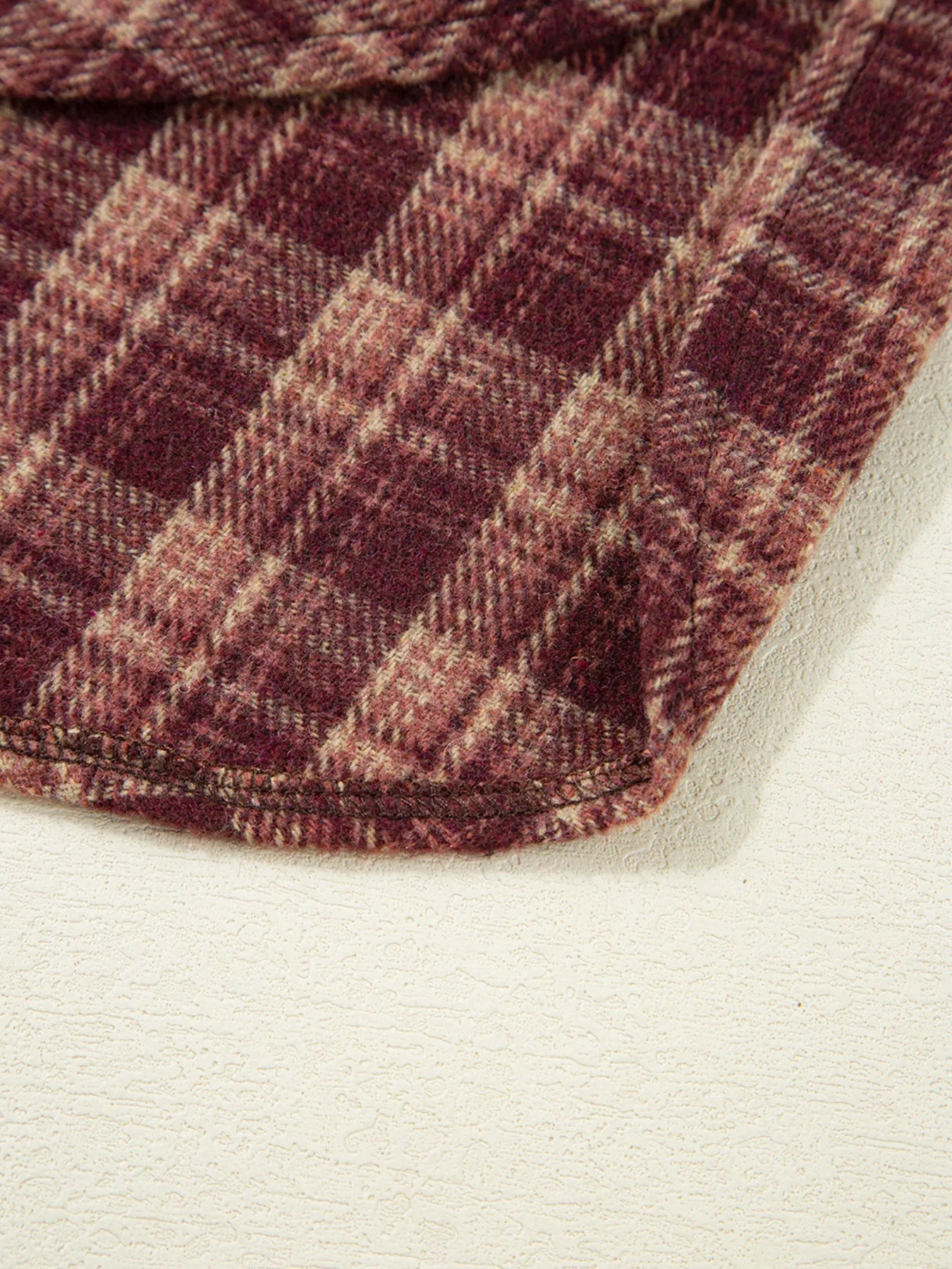 Plaid Patchwork Drop Shoulder Sweatshirt