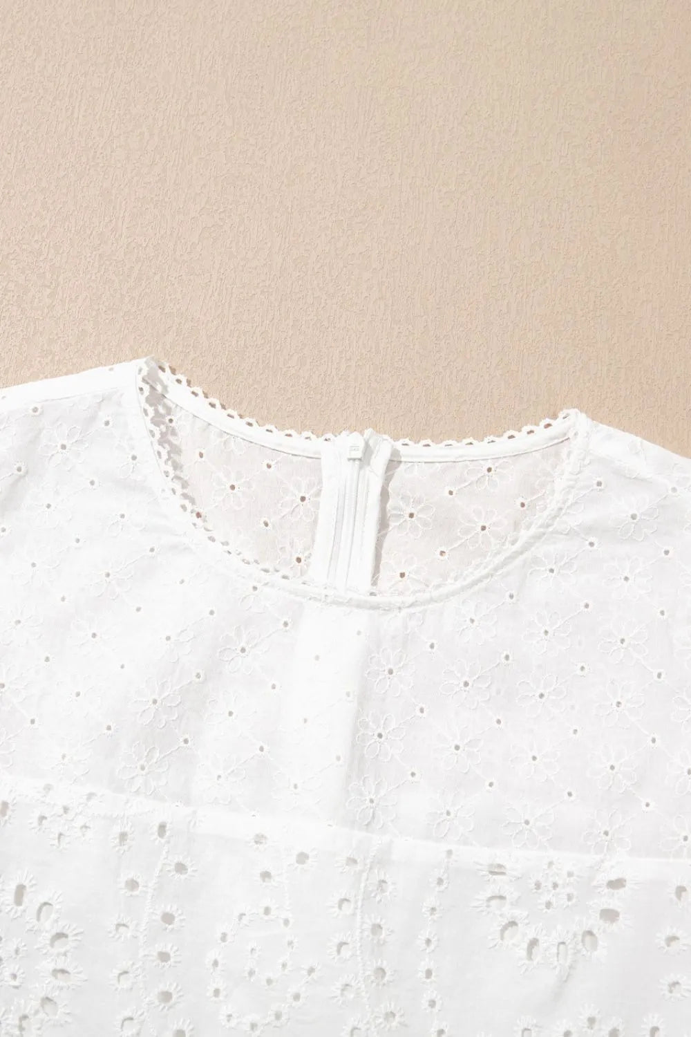 Floral Eyelet Embroidered Sleeveless Shift Dress