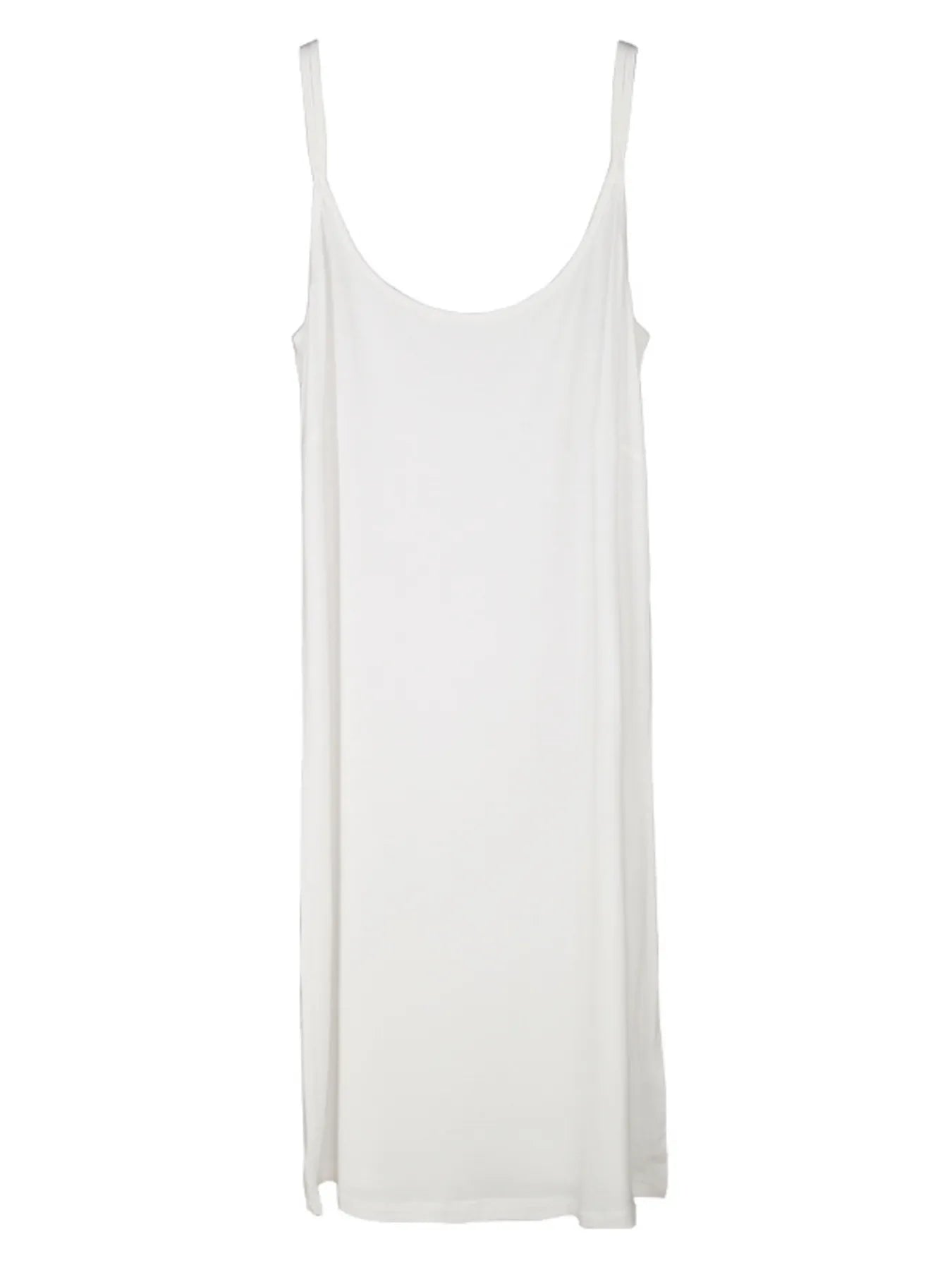 Scoop Neck Mini Dress White One Size
