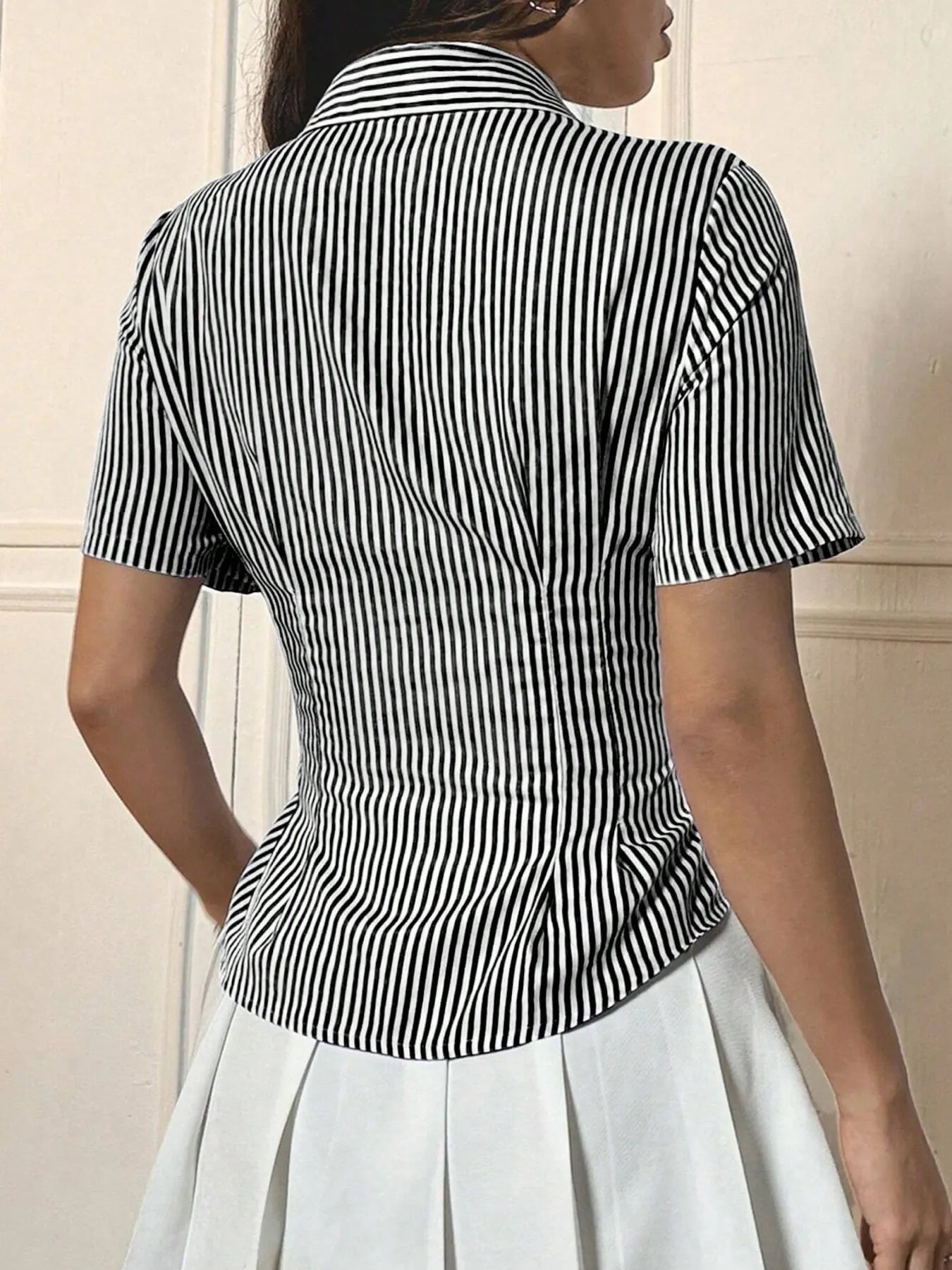 Gingham Short Sleeve Button-Up Shirt