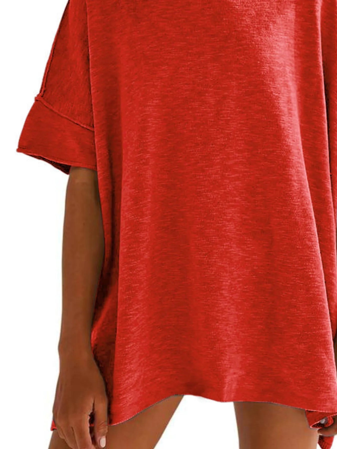 Oversized Round Neck Drop-Shoulder T-Shirt