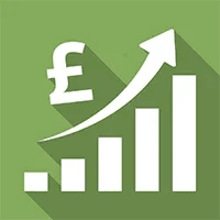 Transform 42 Sales Kit: Visual representation of sales growth with a rising graph and currency symbol, symbolizing success in prospecting and closing deals.
