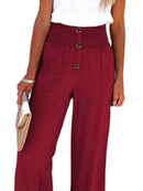 Full Size High-Waisted Textured Wide Leg Pants Plus Size - Store 42