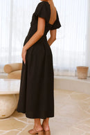 Sweetheart Neck Puff Sleeve Dress