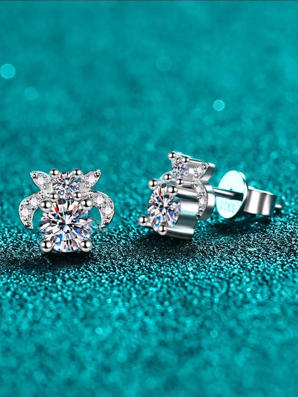 1 Carat Moissanite 925 Sterling Silver Stud Earrings - Store 42