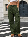 Wide Leg Cargo Jeans Army Green