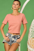 BiBi Rib Knit with Back Cross and Tied Detailed Top - Store 42