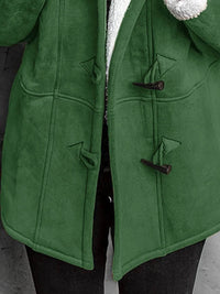 Full Size Cozy Sherpa Lined Toggle Coat with Hood Plus Size - Store 42