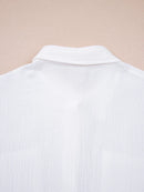Lace Sleeve Button Down Shirt