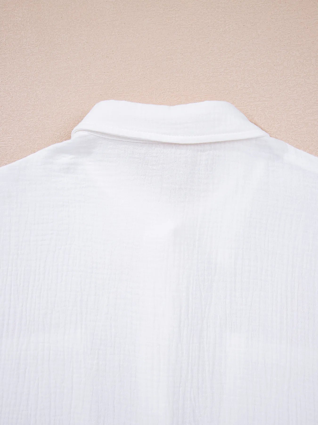 Lace Sleeve Button Down Shirt