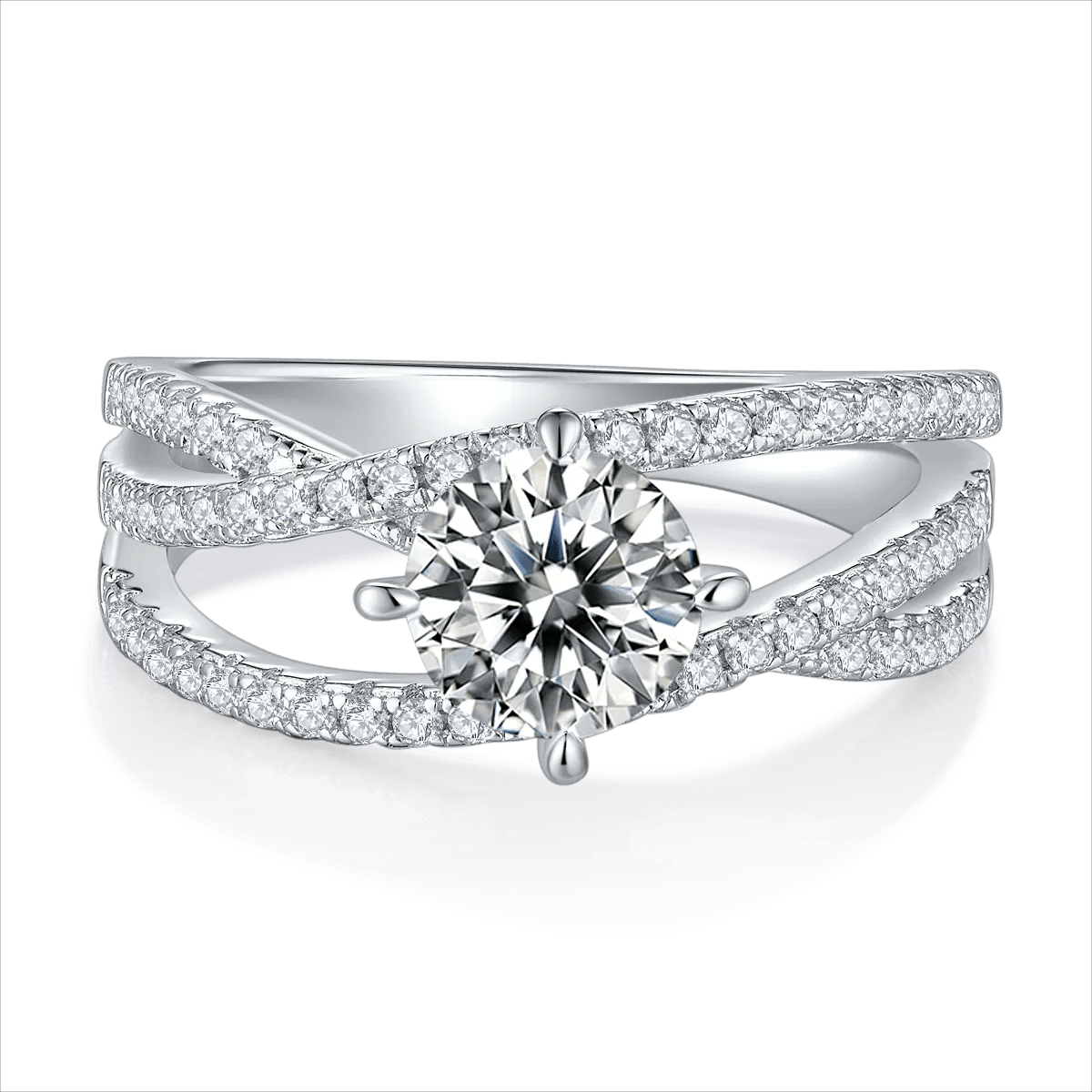 1 Carat Moissanite Ring in 925 Sterling Silver - Elegant Jewelry with Certificate & Box Included - Store 42