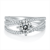 1 Carat Moissanite Ring in 925 Sterling Silver - Elegant Jewelry with Certificate & Box Included - Store 42