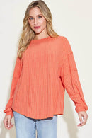 Basic Bae Full Size Ribbed Round Neck Long Sleeve T-Shirt - Store 42