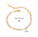 18K Gold-Plated Stainless Steel Rhinestone Chain Bracelet
