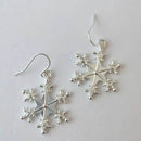 Elegant Silver-Plated Snowflake Earrings - Unique Alloy Jewelry for Winter Style - Store 42