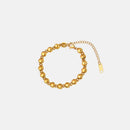 Elegant 18K Gold-Plated Titanium Steel Bracelet With Adjustable Chain Length For Daily Wear - Store 42