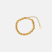 Elegant 18K Gold-Plated Titanium Steel Bracelet With Adjustable Chain Length For Daily Wear - Store 42