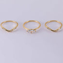 1 Carat Moissanite 925 Sterling Silver 3pcs Ring Set - Store 42