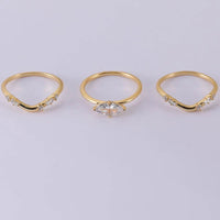 1 Carat Moissanite 925 Sterling Silver 3pcs Ring Set - Store 42