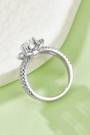 1 Carat Moissanite Heart Ring in 925 Sterling Silver with Certificate and Warranty - Store 42