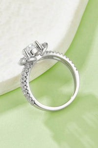 1 Carat Moissanite Heart Ring in 925 Sterling Silver with Certificate and Warranty - Store 42