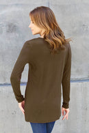 Basic Bae Women's Full Size Round Neck Long Sleeve Top with Pockets and Moderate Stretch - Store 42