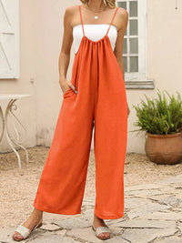 Casual Wide Leg Overalls