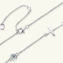 Elegant Cross Moissanite Necklace in 925 Sterling Silver with 18K Gold-Plating, 0.3 Ct - Store 42