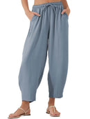 Full Size Drawstring Cropped Jogger Pants Plus Size - Store 42