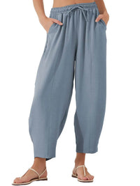 Full Size Drawstring Cropped Jogger Pants Plus Size - Store 42
