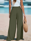 Full Size Drawstring Waist Wide Leg Pants Plus Size - Store 42