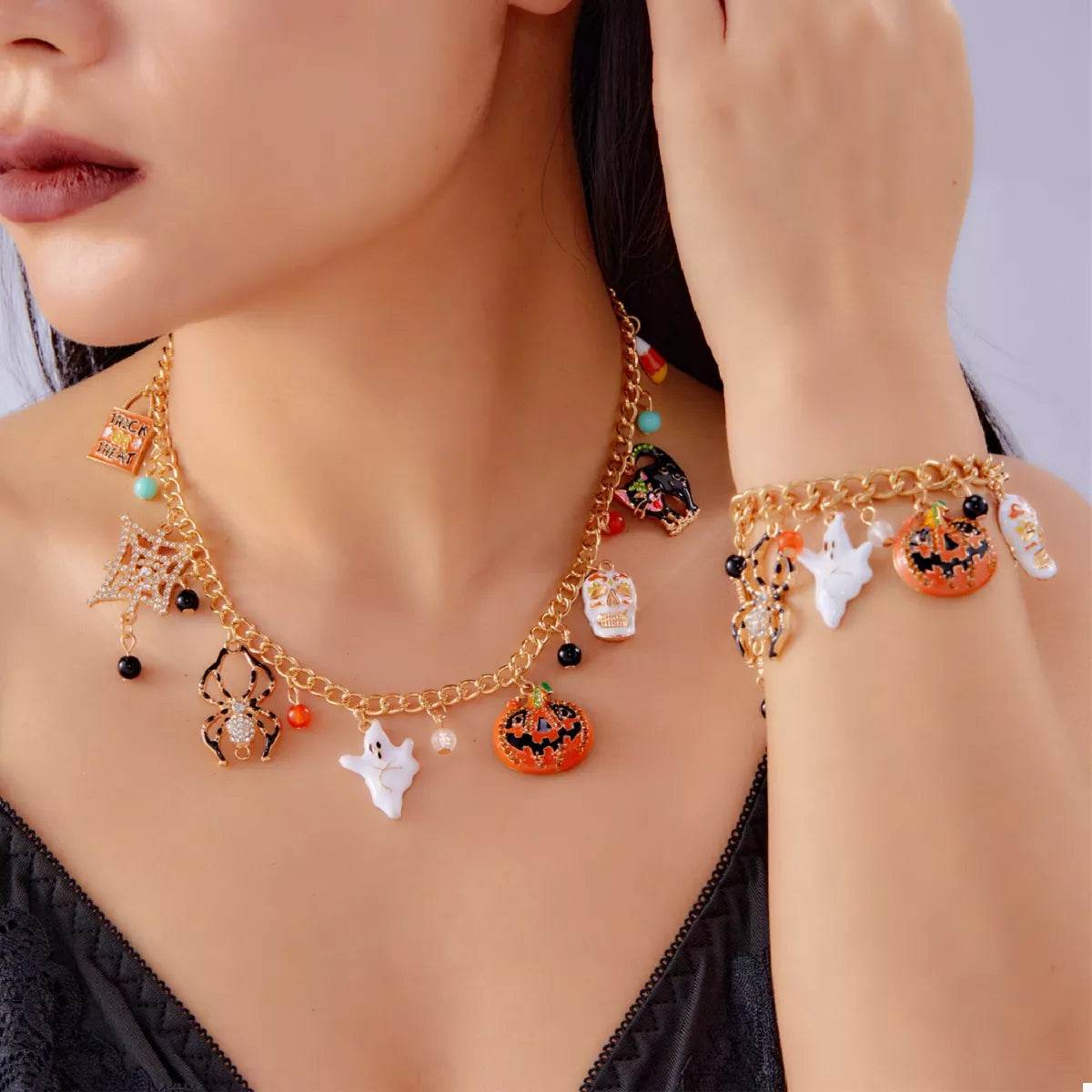 Halloween Charm Necklace with Festive Pendant Collection - Store 42