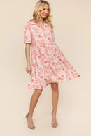 Haptics Fit and Flare Paisley Print Knit Dress