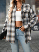 Oversized Plaid Button-Up Shirt