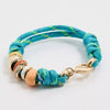 18K Gold-Plated Bead Rope Bracelet Dusty Blue onesize