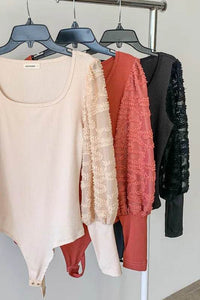 And The Why Textured Puff Sleeve Bodysuit - Store 42
