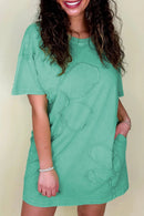 Round Neck Short Sleeve Tee Dress