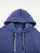 Fleece Lined Adjustable Drawstring Oversize Tunic Hoodie