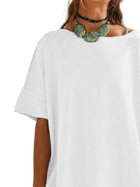 Oversized Round Neck Drop-Shoulder T-Shirt