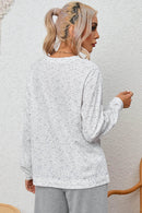 Stylish Buttoned Long Sleeve Top - Opaque 100% Polyester, No Stretch, Trendy Basic Design - Store 42