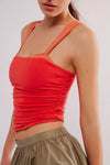 Square Neck Wide Strap Cami Orange