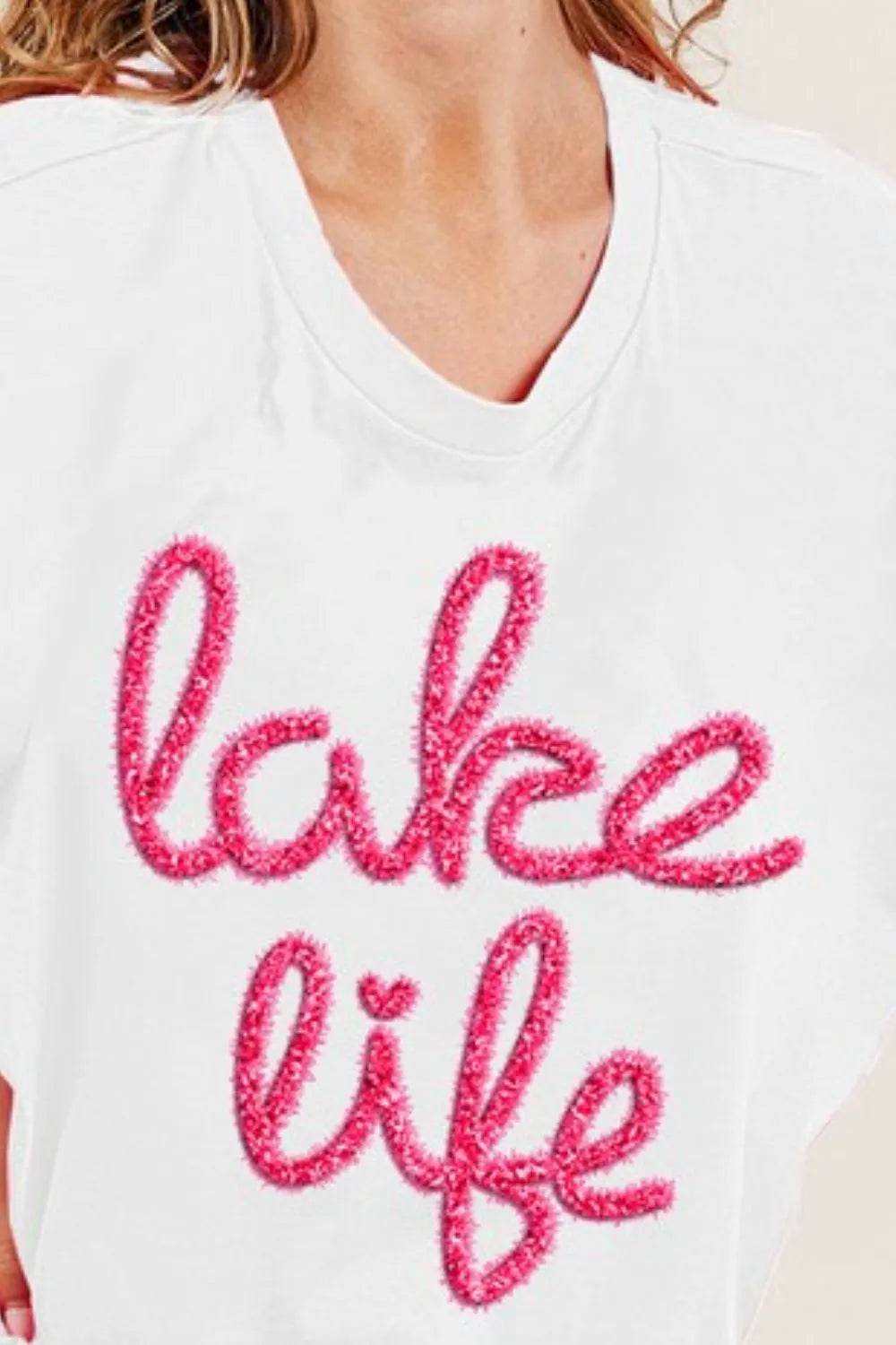 Trendy Metallic Letter Dolman Sleeve Top - Stylish & Chic 100% Cotton Casual Wear - Store 42