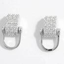 Elegant 925 Sterling Silver Zircon Earrings with Platinum-Plated Finish – Stylish Accessories - Store 42