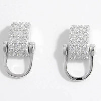 Elegant 925 Sterling Silver Zircon Earrings with Platinum-Plated Finish – Stylish Accessories - Store 42