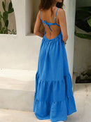 Tiered Maxi Cami Dress with Ruffled Hem